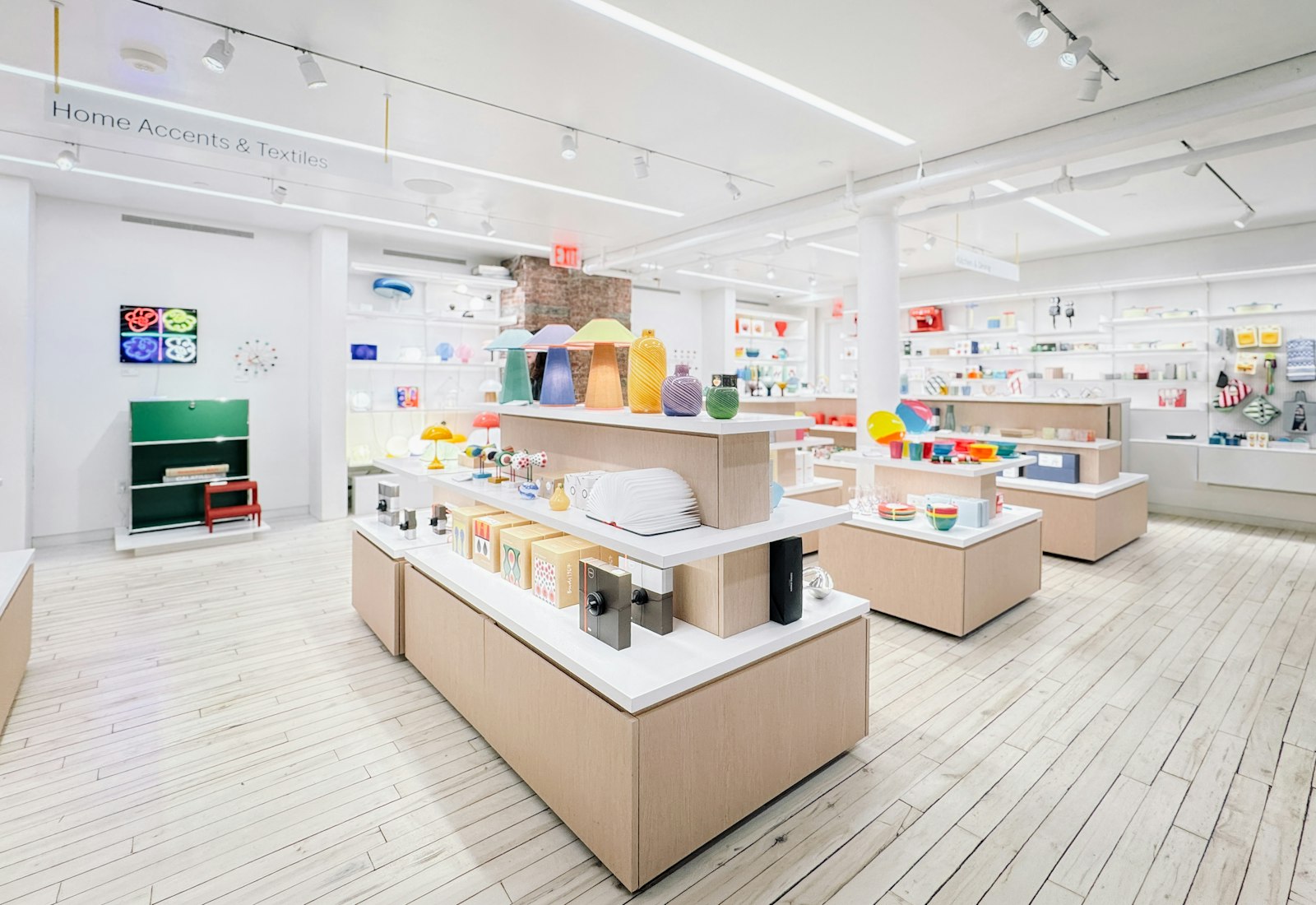 Bright retail showroom interior